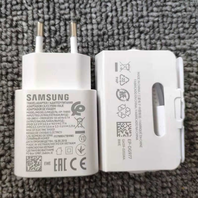 For Samsung Galaxy S10 S10 Plus S9 S9+ S20 S20+ S20 Ultra Super Fast Charger 18W EU Plug Travel USB PD Fast Charge with Type C To Type C Data Cable For Samsung Galaxy S9 S9+ S8 S8+