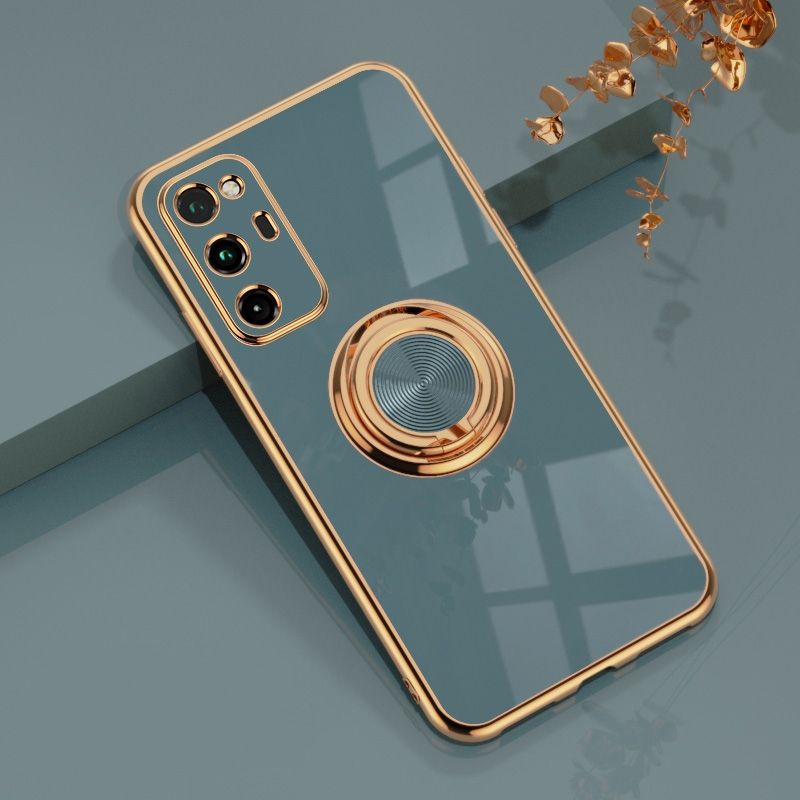 For Honor 30 Pro Luxury Electroplating Soft TPU One-piece Shell with Ring is Compatible case