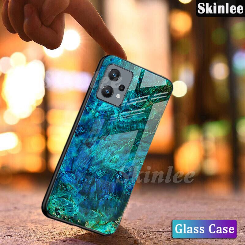 Phone Case for Realme 9 Pro Back Cover Fashion Marble Tempered Glass Soft Silicone Cases Caing hp for Realme9 Pro Cover