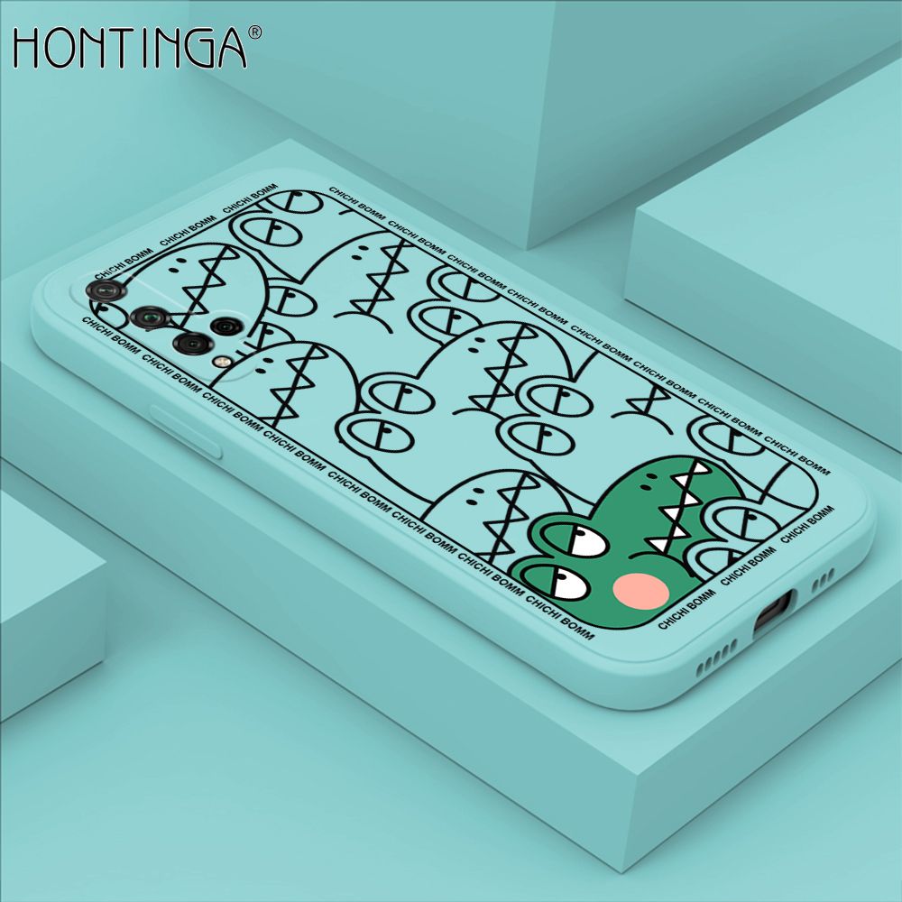 Hontinga for Honor 20 Case Cartoon Crocodile Alligator Phone Case Phone Case Soft Square Edge Silicone Cases Full Lens Cover Shockproof Protection Cover