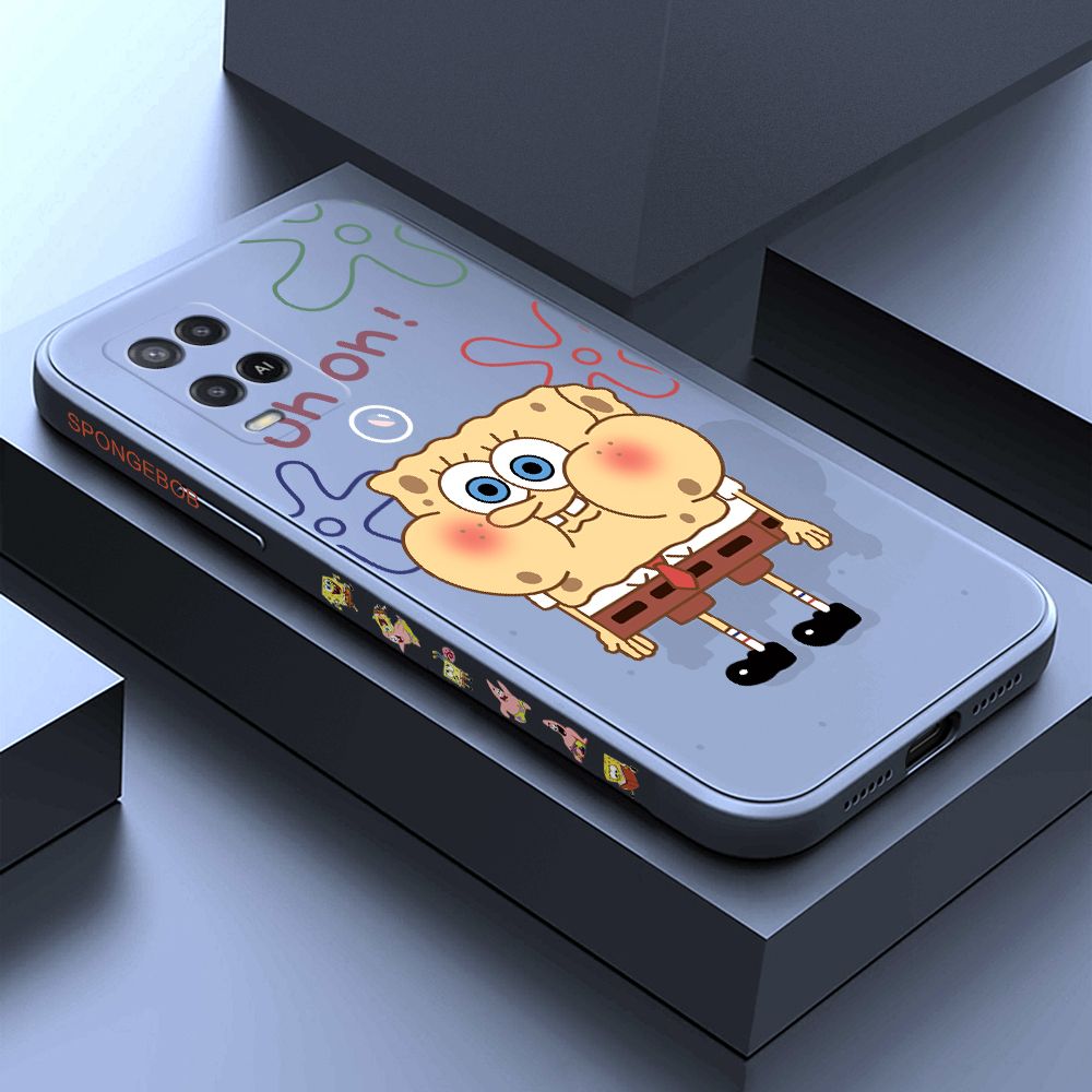 ZeroQiQi for OPPO A54 2021 Case Cartoon Anime Side Printing Cases Soft Liquid Silicone Phone Cover
