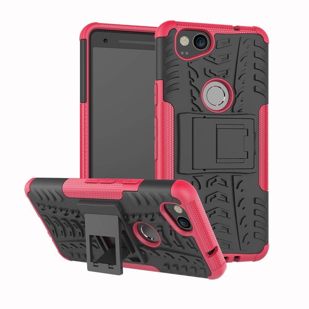 For Google Pixel 2 Xl Dual Layer Heavy Duty Armor Tough Hybrid Shockproof Stand Protective Case Cover