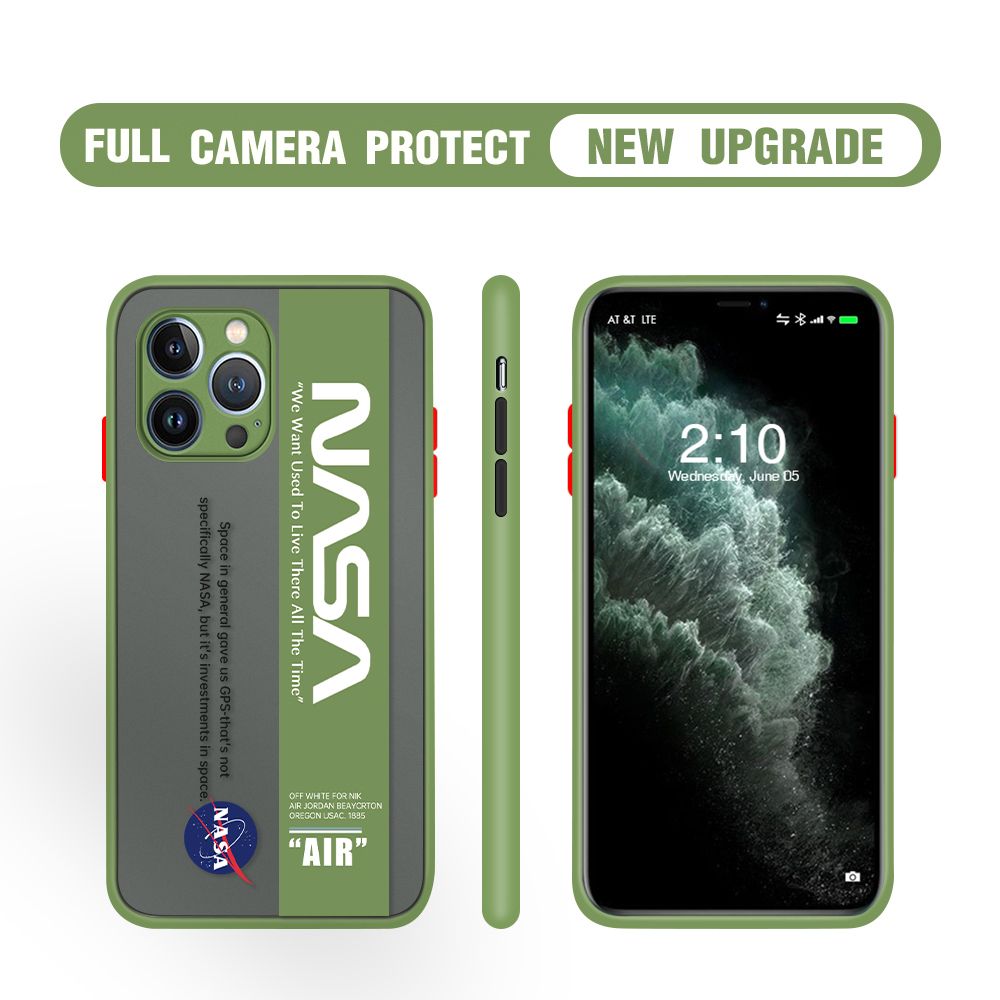 Hontinga for iPhone 13 Pro Max Case Astronaut Space Logo Cases Edge Frosted Transparent Phone Cover