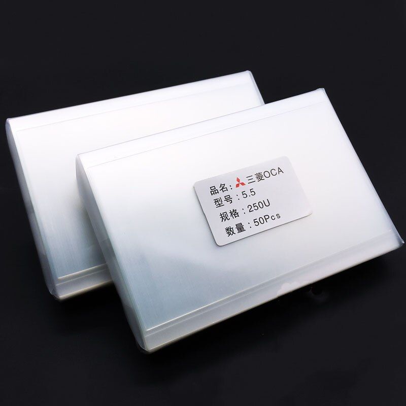 50pcs 250um Screen OCA Film For iPhone 8 plus 7G 7P 6S 6SP 6G 6P 5G 5S SE 4G 4S OCA Optical Clear Adhesive Glue Glass Lens Film