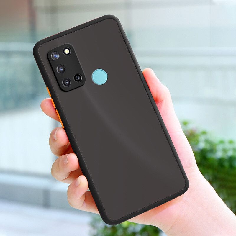 For Realme 7i Back Cover [Camera Lens Protection] Luxury Translucent Matte Protective Case Soft Silicone Bumper Shockproof Mobile Phone Cases