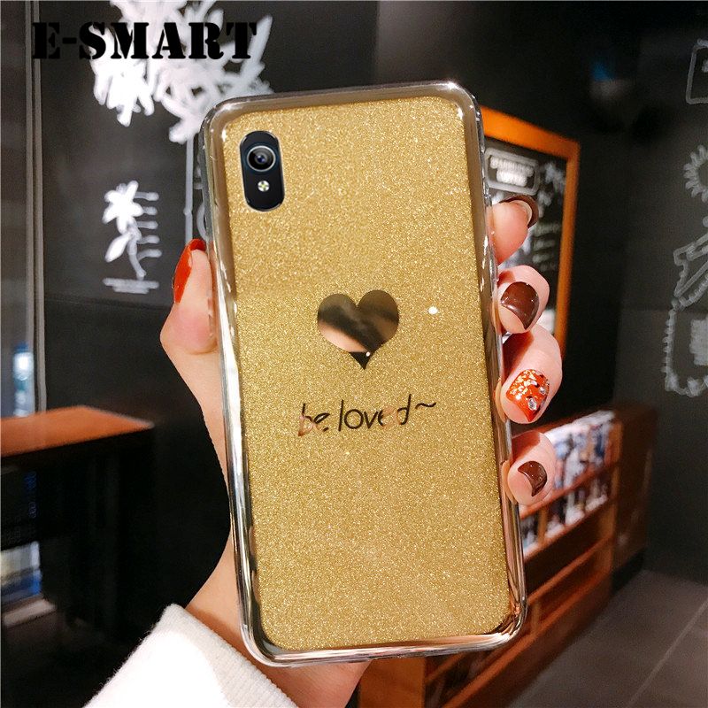 Phone Case Vivo Y91C Back Fashion Couple Cases Bling Gold Glitter Be Loved Soft Silicone Protector Cover Vivo Y91C case
