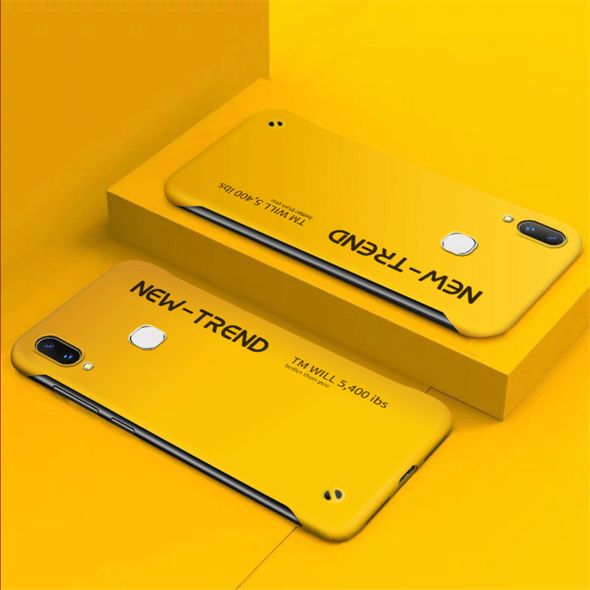 lthmy for vivo V9 Youth/Vivo Y85 Ultra Thin Frameless Matte Hard Plastic Phone case Shock Absorption TPU Bumper Casing Back Cover
