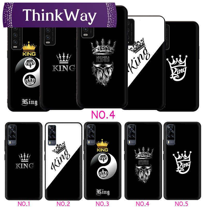 Anti-fall phone case VIVO X60 X50 V15 V20 SE Pro Y70  Y71 Y75 Y66 Y67 Y85 Y89 V19 V20i V20S Silicone Phone Cover Case KING