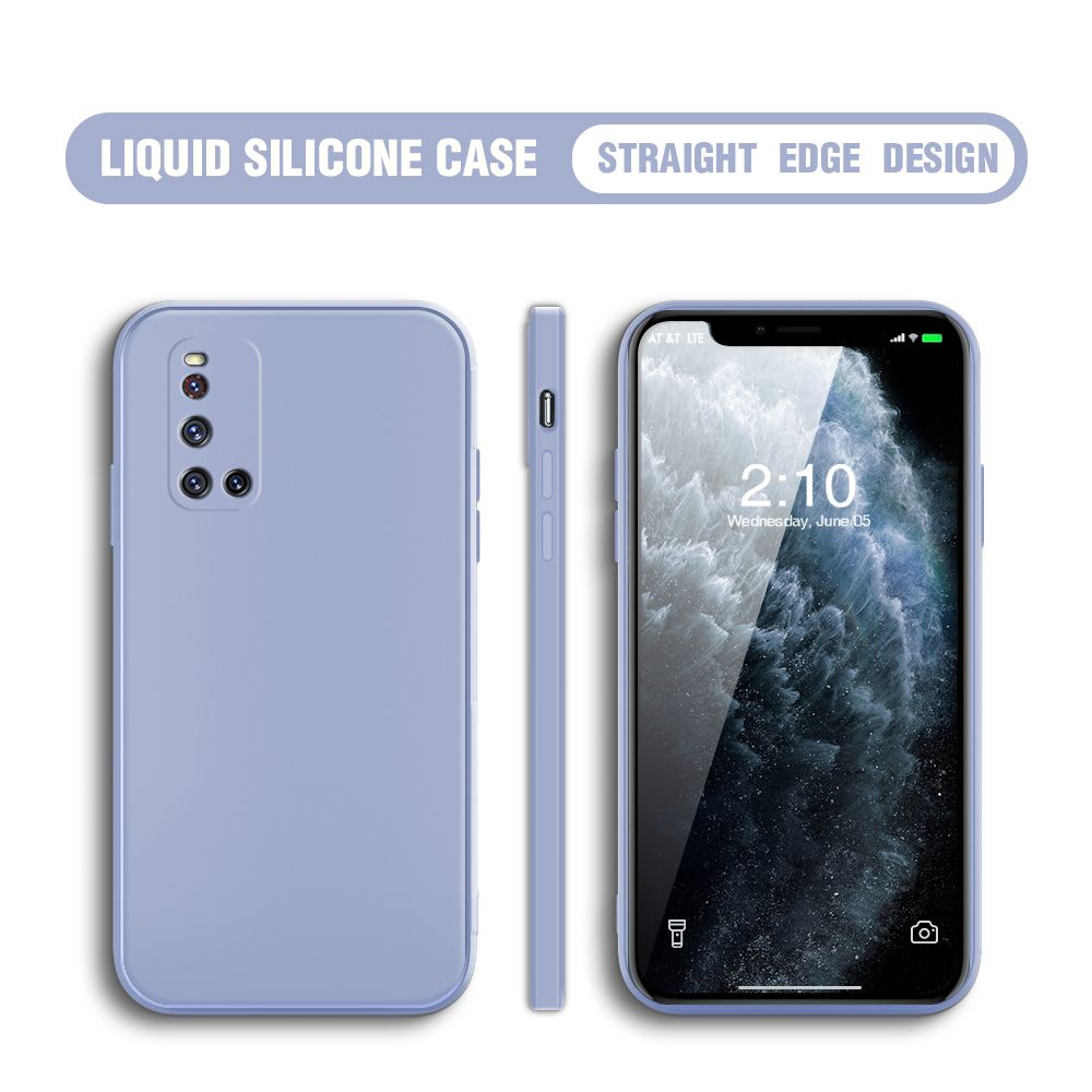 BILI for Vivo V19 Back Cover Ultra Thin Soft Luxury Square Multicolor Liquid Silicone Phone Case