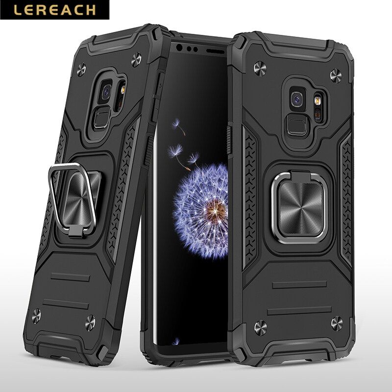 Lereach For Samsung Galaxy S9 Case Shockproof Rugged Armor Kickstand Cover