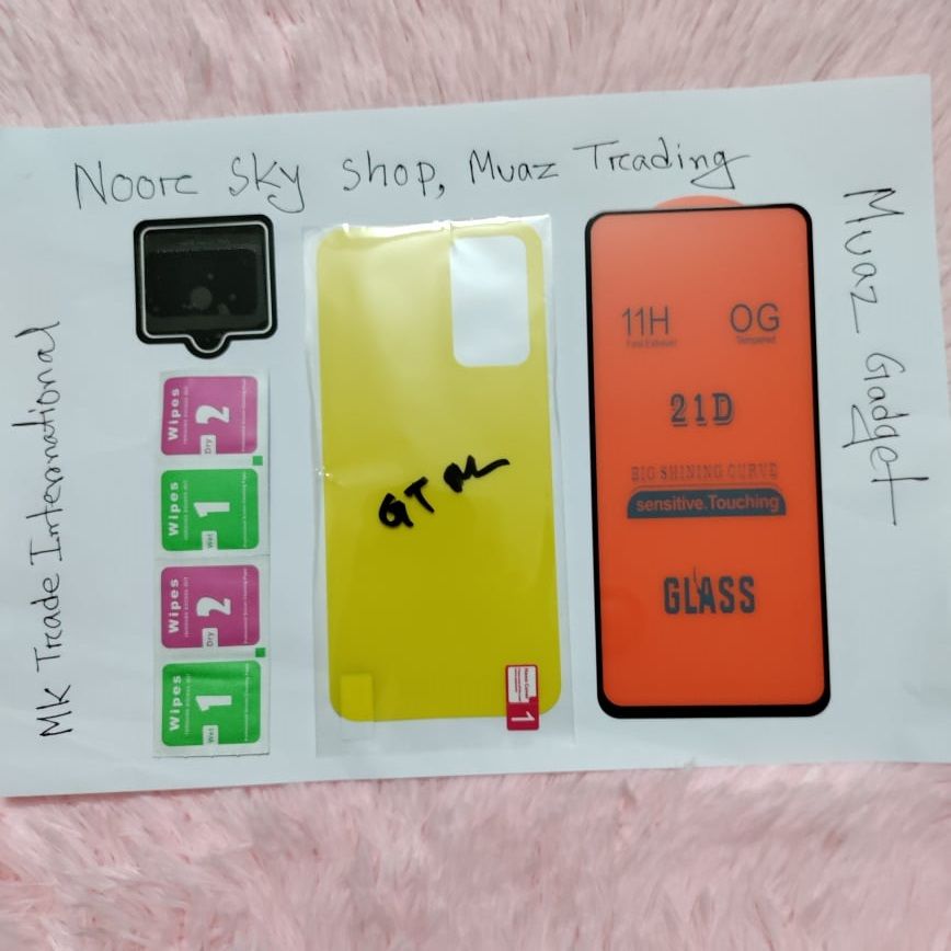 Realme GT Master Edition Combo Pack 3 in 1 (Screen Protector, Camera Glass & Back Transparent Poly)