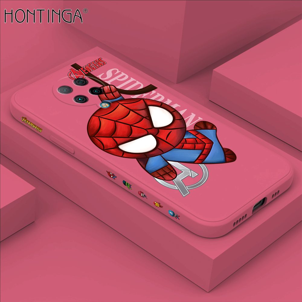 Hontinga for Redmi K30 Pro ZooM Case Side Design Cartoon Little Spider Back Cover Soft Square Edge Pattern Liquid Silicone Trend Phone Cases