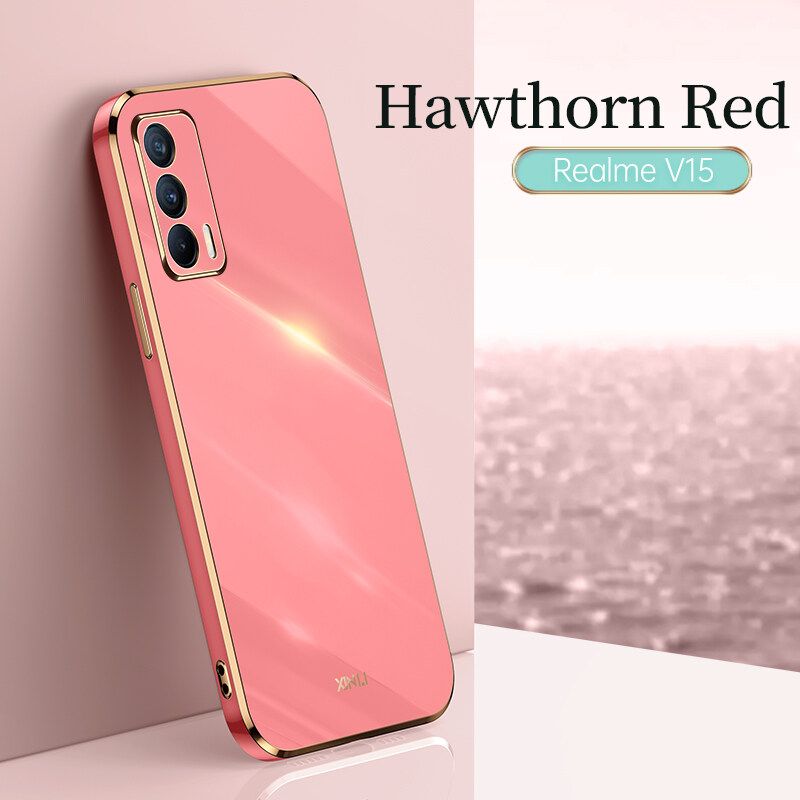 Lereach for Realme V15 Case Plating Ultra-thin Silicone Soft Phone Cover Frame Bright Color Edge