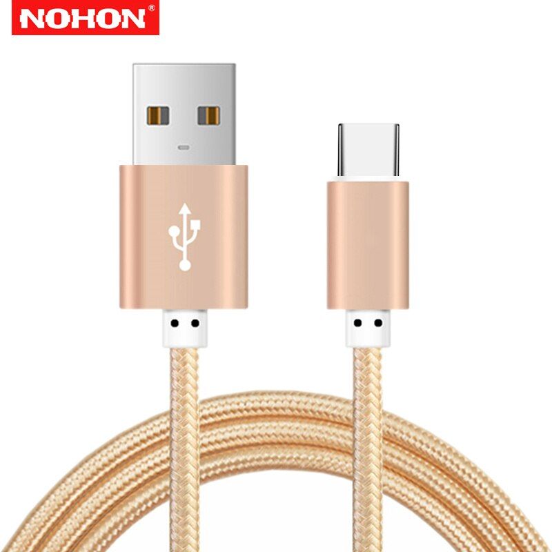 NOHON USB Type-C Data Cable for Xiaomi 8 9 10 Huawei Mate 10 20 30 Pro Honor 8 9 10 20 V10 V20 OnePlus 5 6 7T USB Charging Cable
