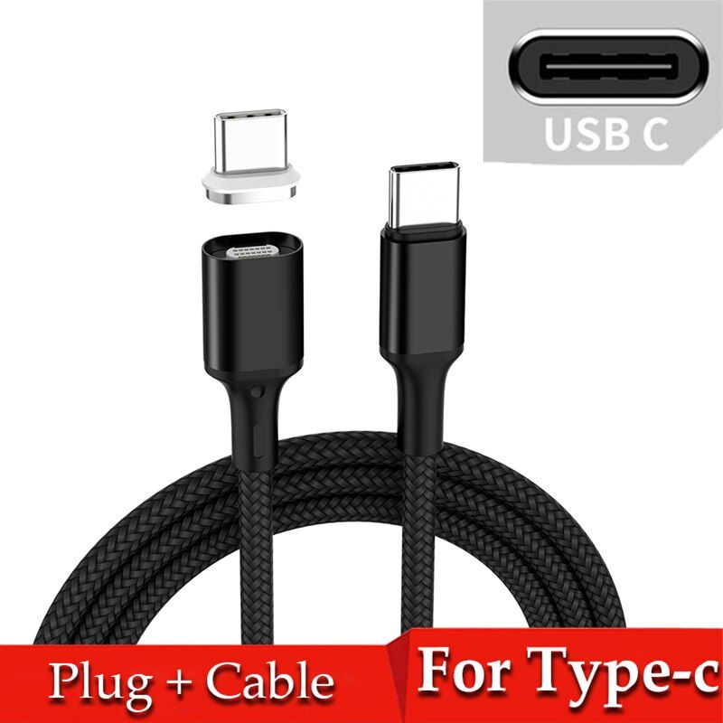 Magnetic USB C Cable 100W PD Quick Charge 4.0 Type C to Type C Cable for Samsung for MacBook 5A Fast Charger Data Transfer Cable