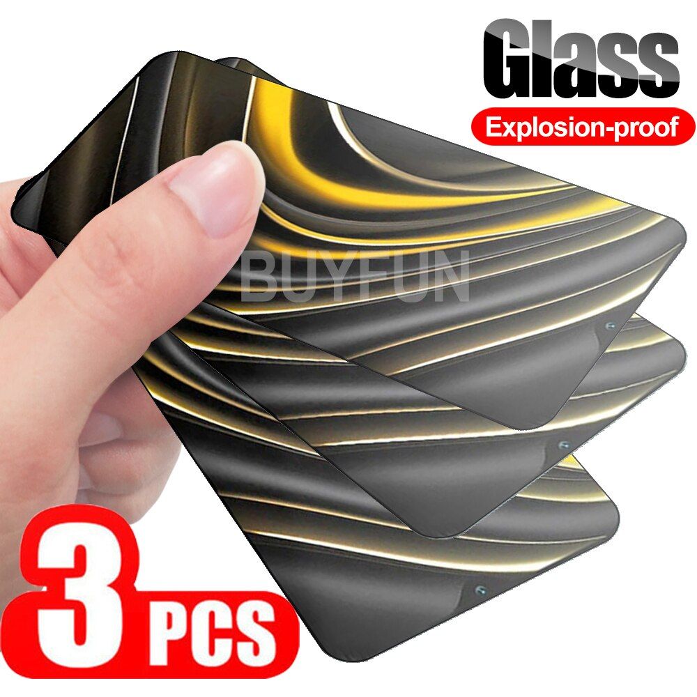 [Order message mobile phone model]3 PCS Safety Glass For Xiaomi Poco X3 Pro M3 F3 Full Cover Film For Xiomi Pocophone X 3 NFC X3Pro M 3 protective tempered glas