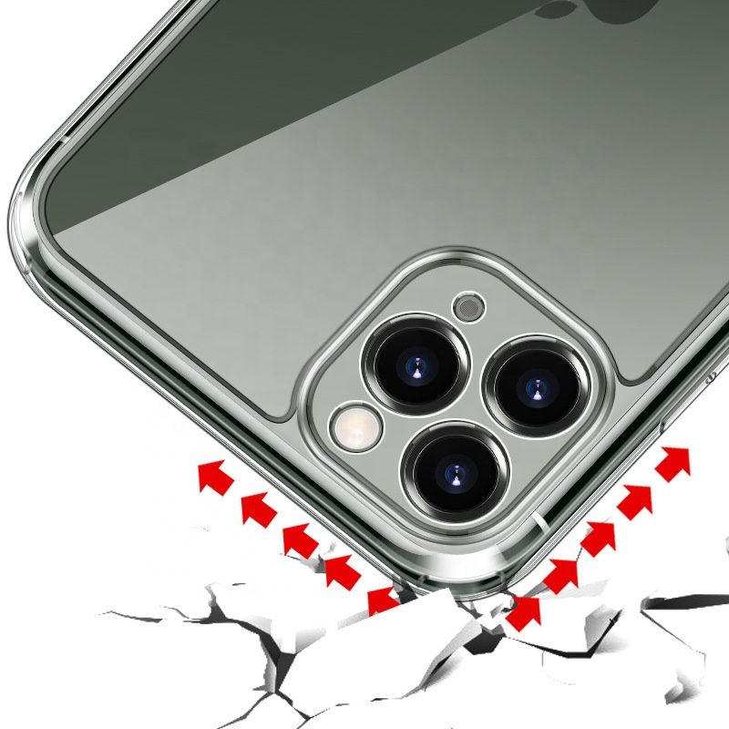 New for iPhone12 HD glass mobile phone case clear toughened glass phone back cover for iPhoneSE/11 anti falling glass case