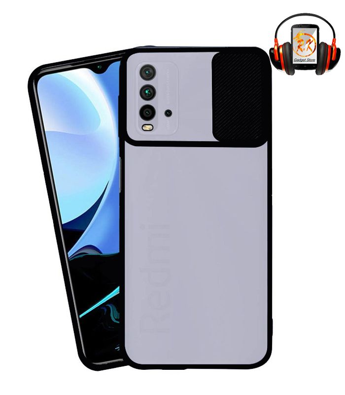 For Xiaomi Redmi 9 POWER Jkobi Hard PC Camera Protection Shutter Translucent Back Cover Case for Xiaomi Redmi 9 POWER