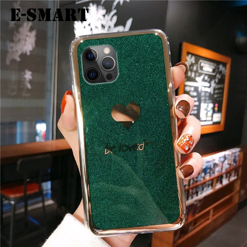 For iphone 11 case Fashion Couple Back Cover Bling Gold Glitter Be Loved Soft Silicone Protector Cover iphone11 Back Cover