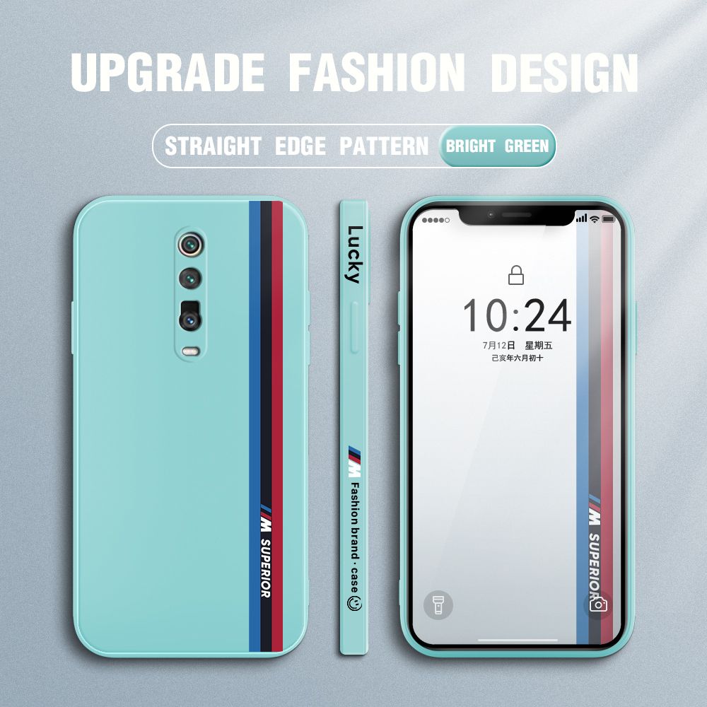 Jizetin for Xiaomi 9T / 9T Pro / Redmi K20 / K20 Pro Back Cover Simple Graffiti Track Side Design Liquid Silicone Phone Case Soft Full Camera Protect Phone Cases