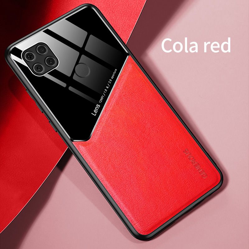 For Xiaomi Redmi 9C Case Mix Color Fashion Slim Back Cover Camera Protection Hardcase Leather Business Casing Compatible with Magnetic Car Holder
