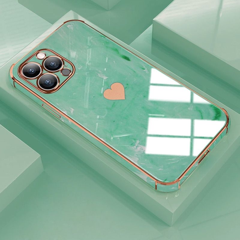Luxury Shockproof Plating Soft Case For iPhone 13 12 11 Pro Max XS XR X R 8 7 Plus iPhone12 12Pro iPhone11 Marble Texture Covers