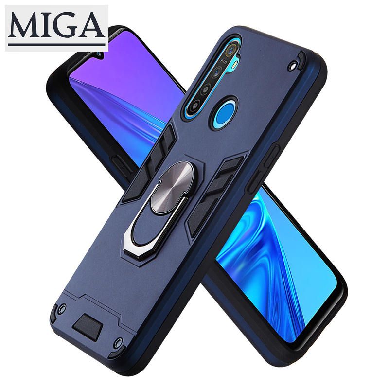 Phone Case For Realme 5 5i 6 6i Realme C3 Realme Narzo 10A Realme 6 Pro Realme 5 Pro, Armor Ring Phone Case Iron Armor Man Magnetic Anti-Fall Soft car holder Shockproof protection Back Cases