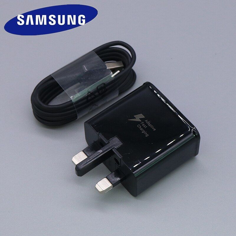 Fast Wall Charger UK Plug Adapter Fast Charger Type C Cable for Samsung Galaxy S10 S8 S9 A90 A80 A70 A50 A60 A40 A30 Note 8 9