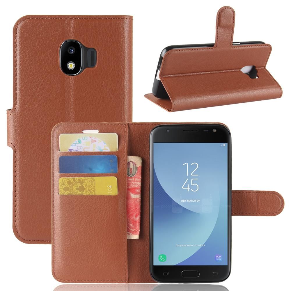 PU Leather Cover For Samsung Galaxy J2 Pro 2018 J2Pro 2018 J250F Case Flip Magnetic Closure Stand Wallet Phone Casing