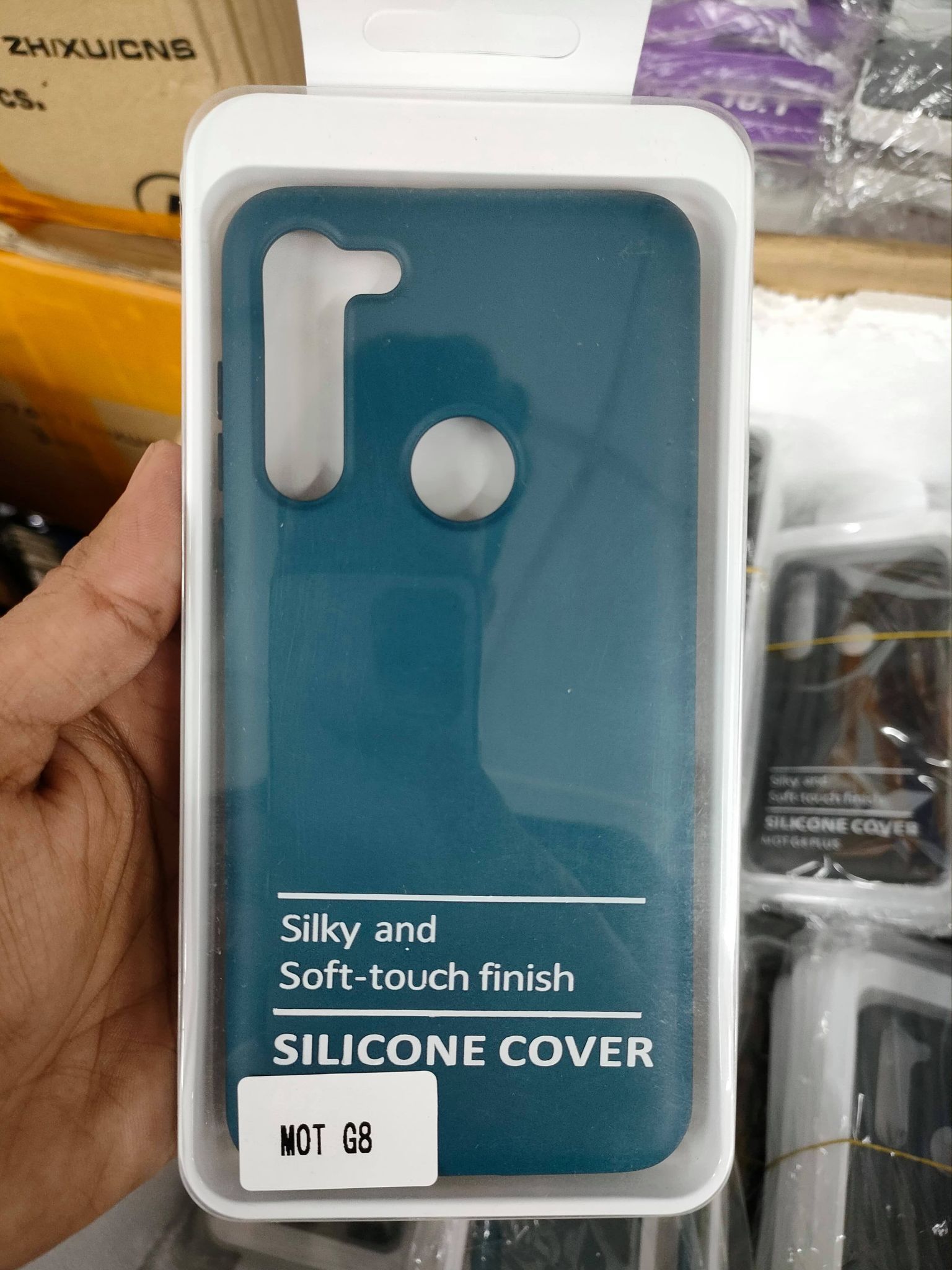 Motorola Moto G8 Luxury Soft Touch Finish Silicone Shockproof Bumper Protective Premium Back Cover