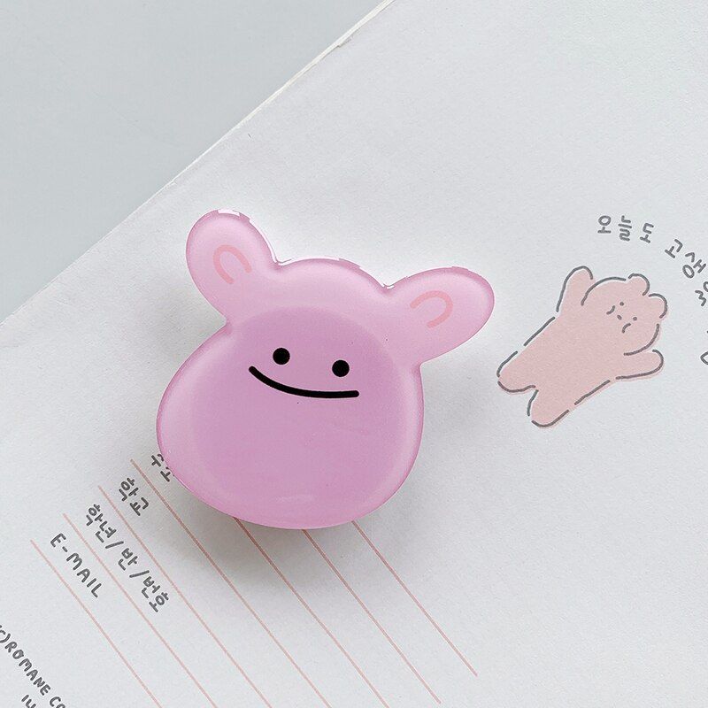 Universal Griptok Kawaii Folding Stand Mobile Phone Holder Finger Grip Bracket Girls Cute Bear Puppy Rainbow Support Telephone