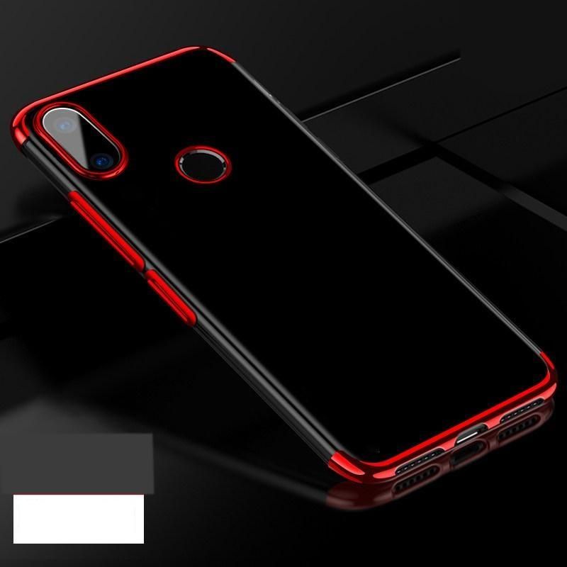 Back Cover for Redmi Note 5 Pro / Ai - Transparent And Red