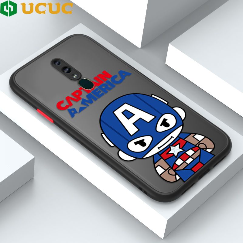 UCUC for OPPO F11 Back Cover Captain America Frosted Transparent Hard Phone Case Thin Shockproof Full Cover Camera Protect Case
