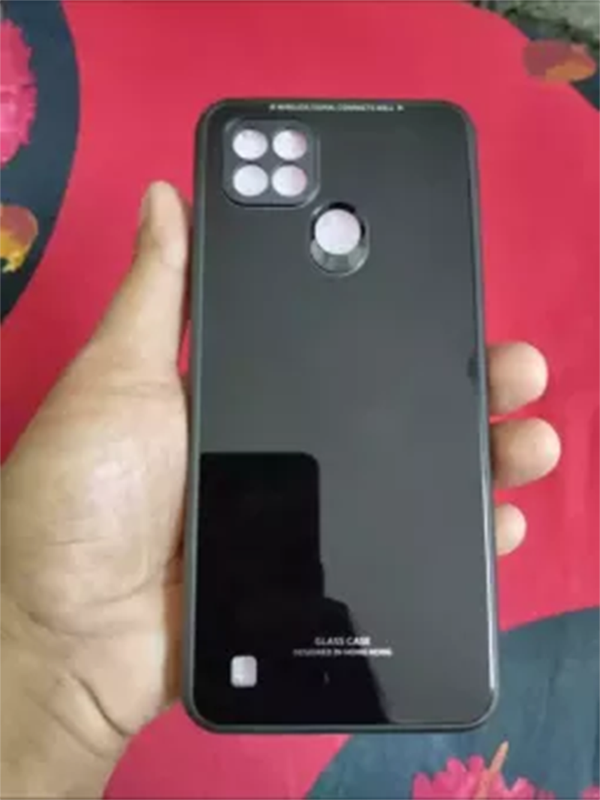 for Realme c21 glass case mobile back cover