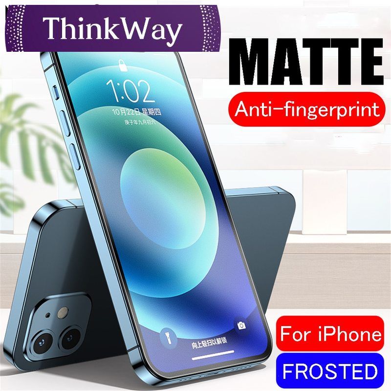 No Fingerprint Screen Protector On The For iPhone 12 11 Pro Max XR X XS 6 7 8 Plus SE 12mini Matte Frosted Tempered Glass Fundas