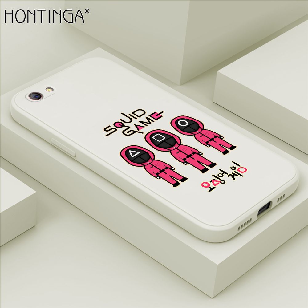 Hontinga for OPPO R9S Case Trend Cartoon Korean Squid Phone Cover Liquid Silicone Case Phone Protective Case