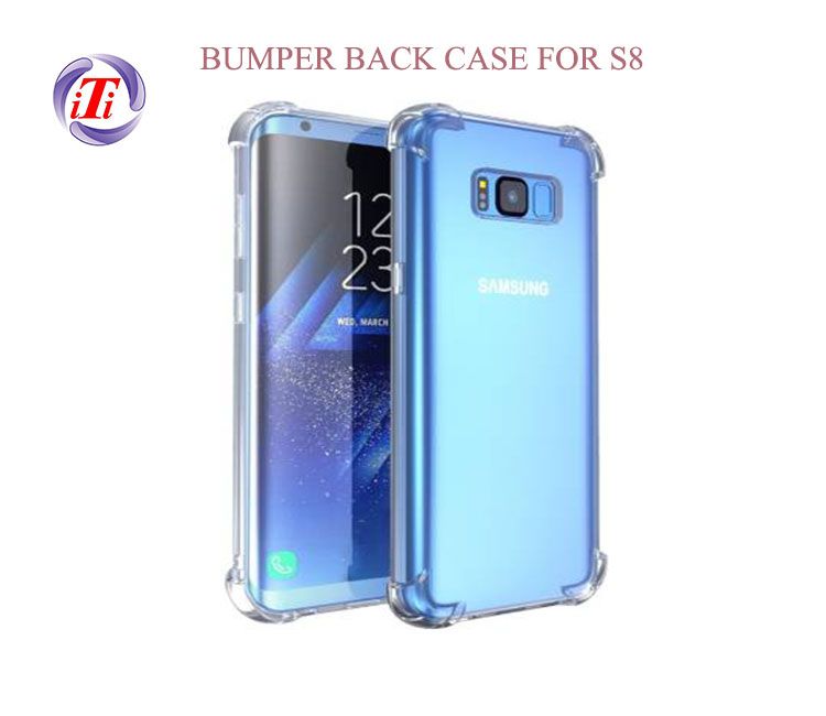 Bumper Case for Samsung Galaxy S8  (Transparent, Dual Protection)