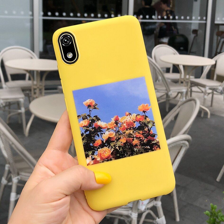 For Huawei Honor 8S 2020 Case New Fashion Daisy Love Heart Painted Candy Cover Soft Fundas For Honor 8S S8 8C 8 Lite Phone Cases