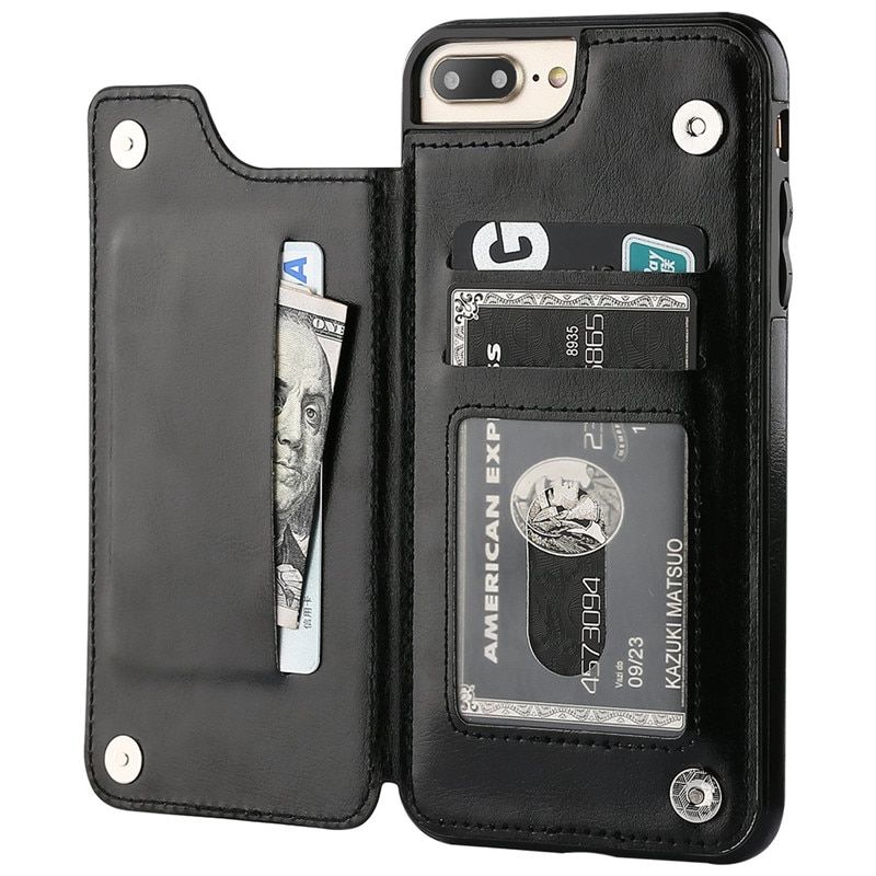 Luxury Slim Fit Premium Leather Cover For iPhone 13 12 Pro XS Max XR X 6 6S 7 8 Plus SE2022 5 5S SE Wallet Card Slots Flip Case