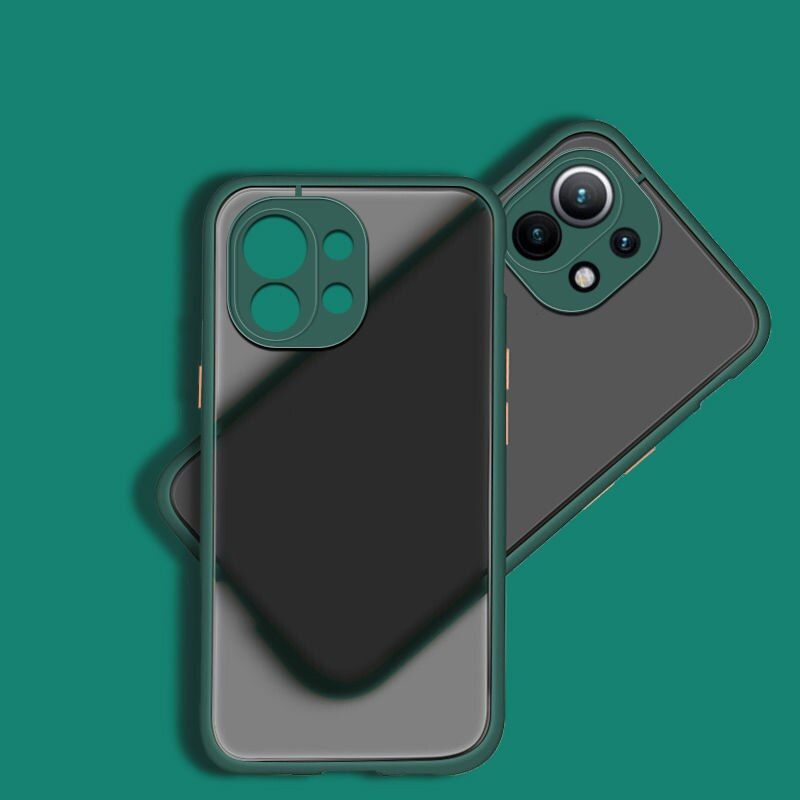 Shockproof Armor Matte Clear Case For Xiaomi Mi 11 Ultra MIX4 10T Poco F3 X3 Lite Redmi Note10 7 8 9 K40Pro Hard PC Bumper Cover