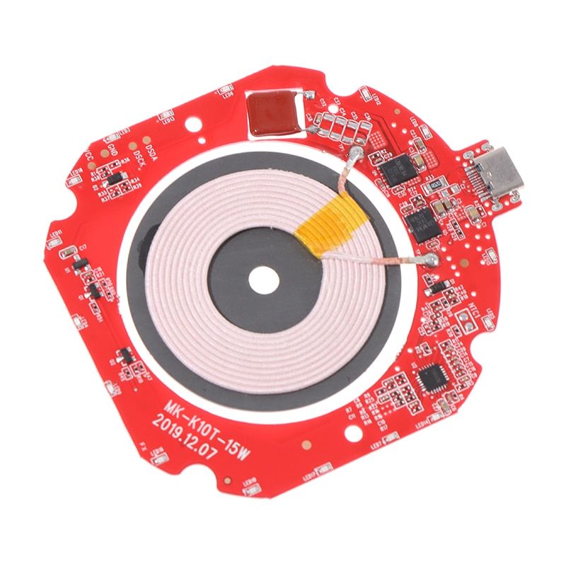 Qi Fast Wireless Charger PCBA Circuit Board Transmitter Module+Coil Charging 15W