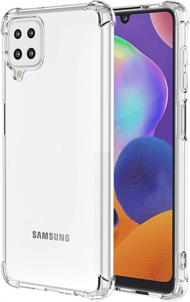 Samsung Galaxy M12 Luxury airbag shockproof Protect back cover Soft Transparent TPU case