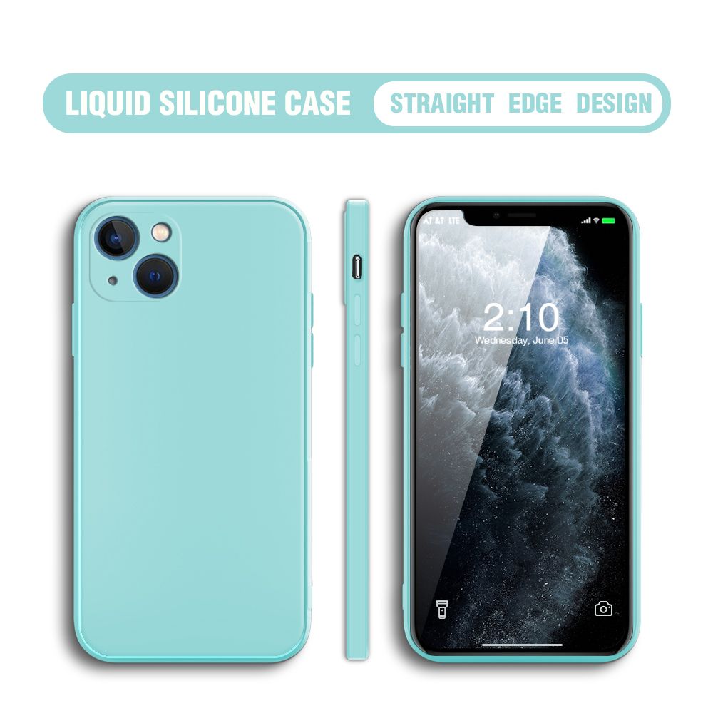 UCUC for iPhone 13 Case Thin Soft Luxury Square Liquid Silicone Phone Case Candy Cover