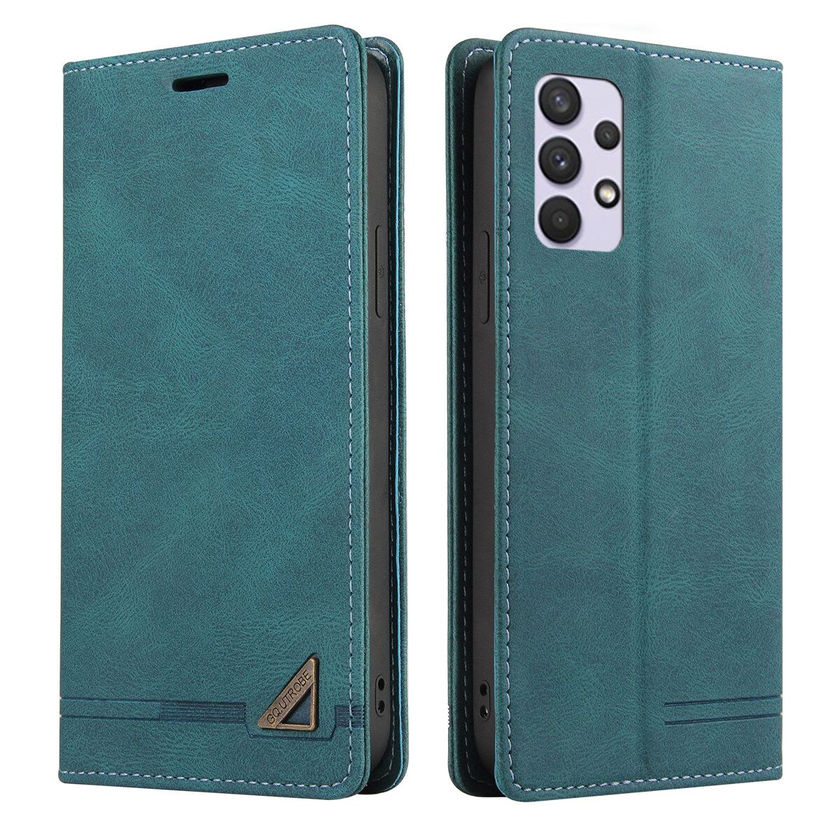 For Samsung Galaxy A32 Retro Anti-theft Brush Wallet Foldable Built-in Card Slot and Magnetic Closure Protective Case