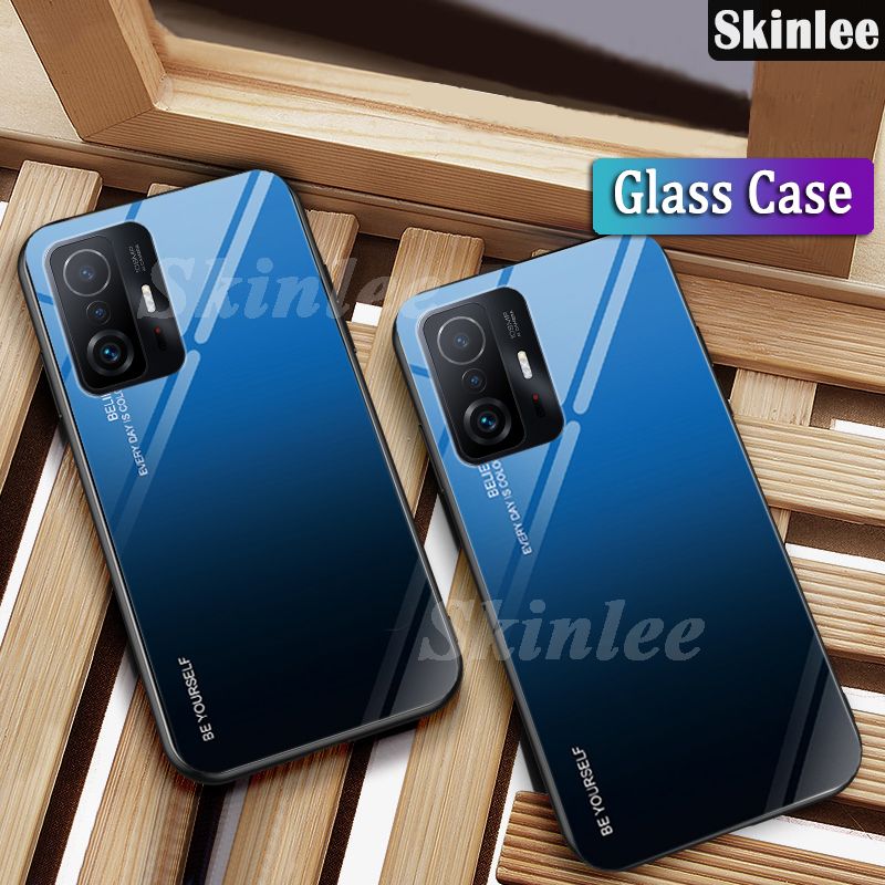 Phone Case VIVO T1 Tempered Glass Protector Cases for VIVO T1 Phone Cover Cases Aurora Mirror Back Cover