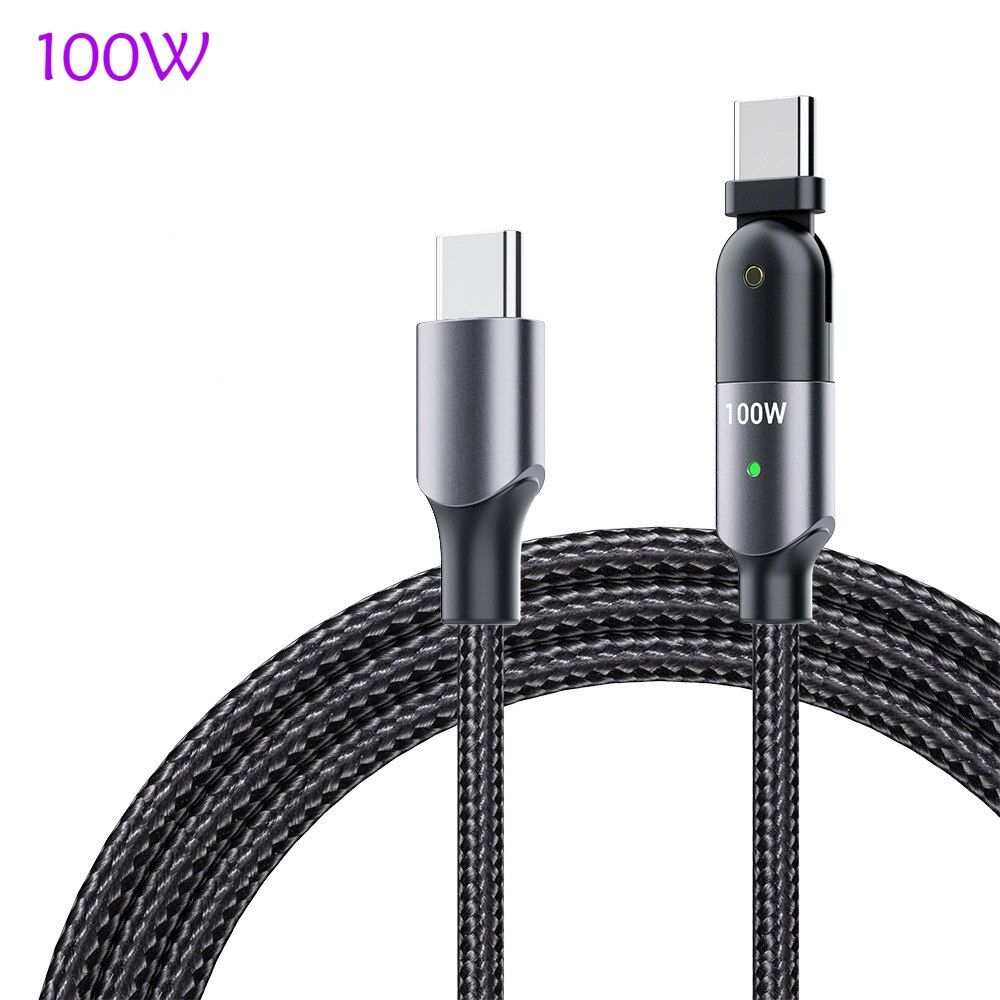 Nohon USB C to USB Type C Cable for Macbook Samsung Huawei 180 Degree Rotate PD Fast Charging Cable PD 60W 100W Data Cable Cord