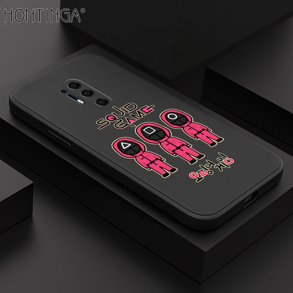 Hontinga for OnePlus 8 Pro Case Trend Cartoon Korean Squid Phone Cover Liquid Silicone Case Phone Protective Case