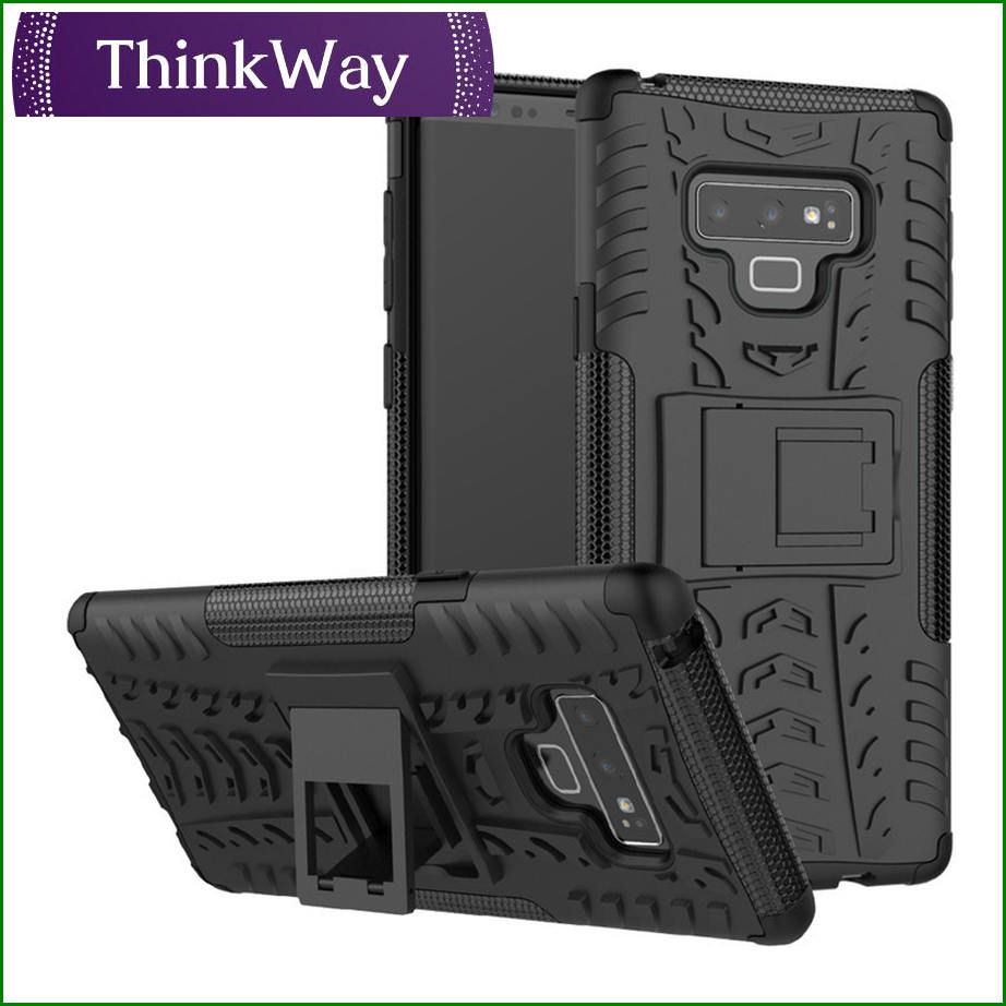 Shockproof Bumper Defender Cover, Kickstand Hybrid Desk Stand Back Case Cover For Samsung Note9 & J6 prime/J6 plus