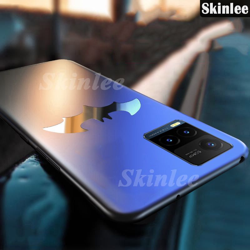 Skinlee Phone Case VIVO Y33S Case Luxury Frosted Matte Back Slim Metal Bat man Non-slip Protective for VIVO Y33S Back Cover