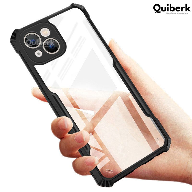 Quiberk for Apple iPhone 13 Mini Case Edge-Reinforced Shockproof Hard Transparent Phone Cover